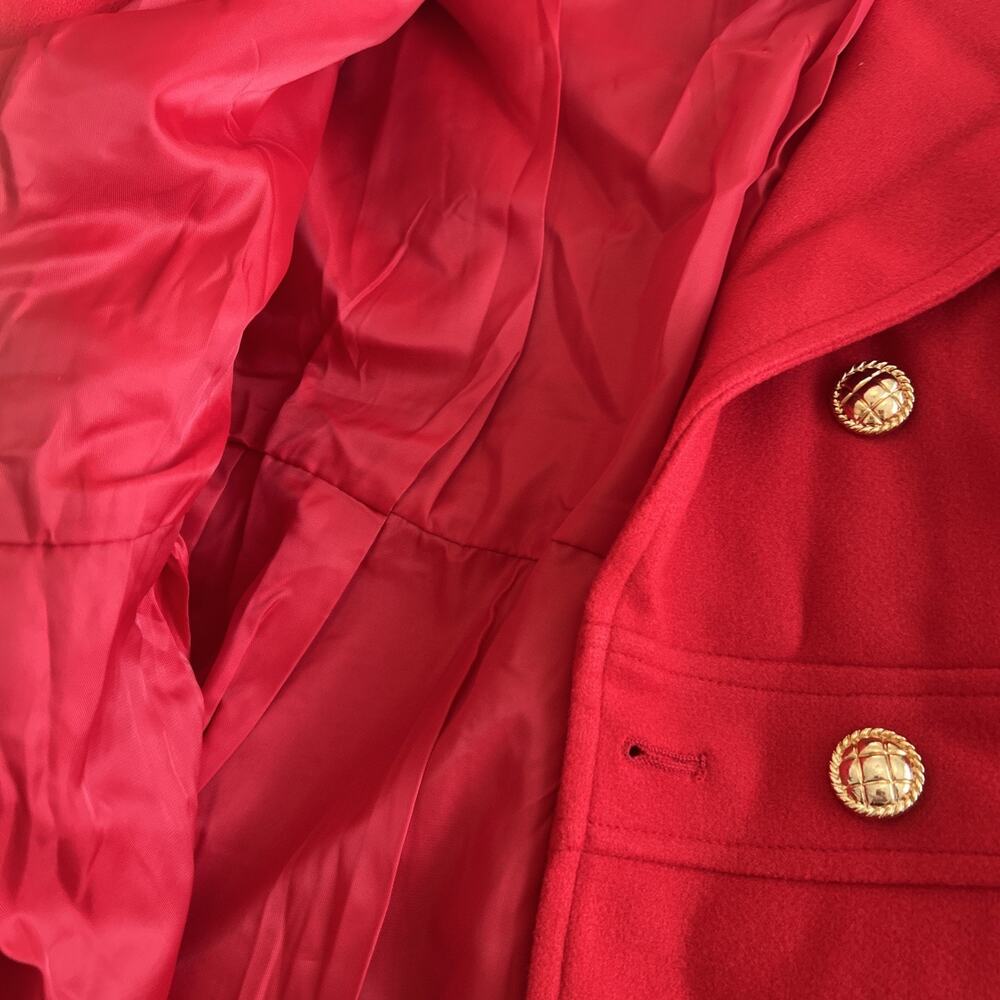 GRACE KARIN Women Lapel Double-Breasted Trench Coat Jacket Teal Red XL / New!! - Picture 12 of 16